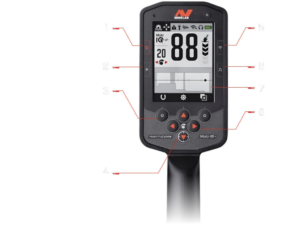 Yozgat Minelab Manticore - Ekran arayüzü